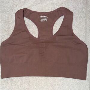 Healthyoga High Impact Racerback Sports Bra Spandex Blend Ribbed Yoga